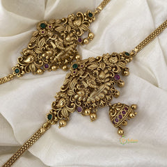 Elegant Timeless Shri Krishna Temple Vangi / Armlet with Golden Ghungroo - G11418