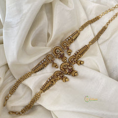 Golden Resemblance AD Stone Stone Floral Vangi / Armlets - G11425