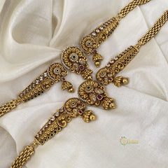 Golden Resemblance AD Stone Stone Floral Vangi / Armlets - G11425