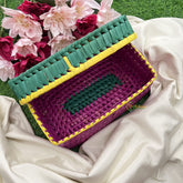 Return Gift Colorful Handcrafted Rectangular Bamboo Gift Basket Organizer-RG337