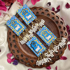 Vriksham Royal Blue Shubh Labh Door Hangings-(Pack of 2)-RG354