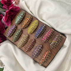 Return Gift Kundan-Style Designer Saree Pins – Set of 12-H1138