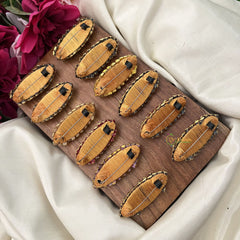 Return Gift Kundan-Style Designer Saree Pins – Set of 12-H1138