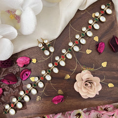 Fancy Red Green Victorian Diamond Choker-VV1522