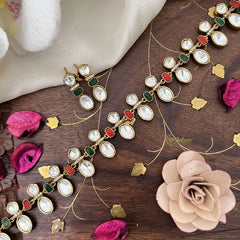 Fancy Red Green Victorian Diamond Choker-VV1522