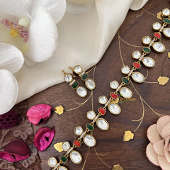 Fancy Red Green Victorian Diamond Choker-VV1522