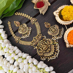 Vriksham Premium Lakshmi Neckpiece with Peacock Mugappu -G21297