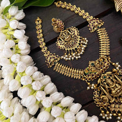 Vriksham Premium Lakshmi Neckpiece with Peacock Mugappu -G21297