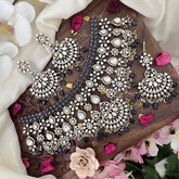 Premium Purple Victorian Diamond Bridal Choker-Pearl-VV1671