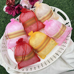 Vriksham Designer Potli Gift Bags-(Pack of 6)-RG351