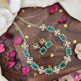 Elegant Green Victorian Diamond Neckpiece-VV1779