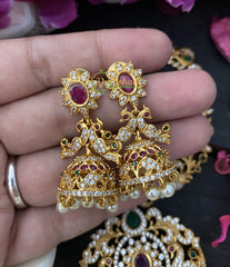 AD Stone Peacock Choker Neckpiece -G2416