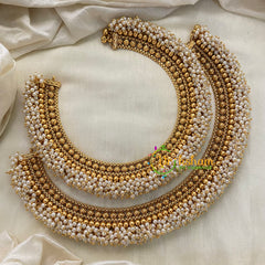 Cluster Pearl Bridal Anklets-G8424