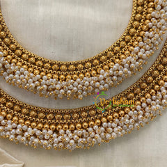 Cluster Pearl Bridal Anklets-G8424