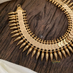 Traditional Kerala Lakshmi Kaasu Mullai Mottu Choker Short Neckpiece-G11396