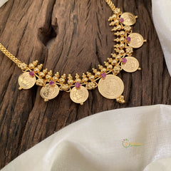 Traditional Kerala Coin Style Short Neckpiece-G11401
