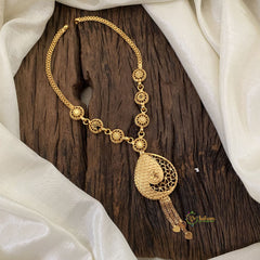 Traditional Gold Look Alike Kerala Style Short Neckpiece-G11390