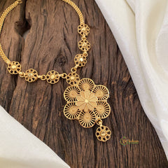 Traditional Gold Look Alike Kerala Style Short Neckpiece-G11393