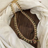 Premium Traditional Kerala Green Palakka Pendant Long Haram-G11380