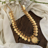 Gold Lakshmi Kaasumala Neckpiece with Pendant-G11408