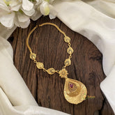 Traditional Gold Look Alike Kerala Style Short Neckpiece-G11387