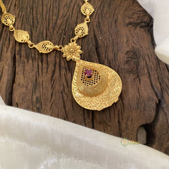 Traditional Gold Look Alike Kerala Style Short Neckpiece-G11387