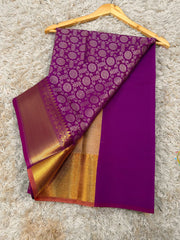 Vriksham Purple Katan Tanchoi Soft Silk Saree-VS4506