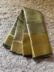 Vriksham Mehndi Green Tanchoi Tissue Silk Saree-VS4495