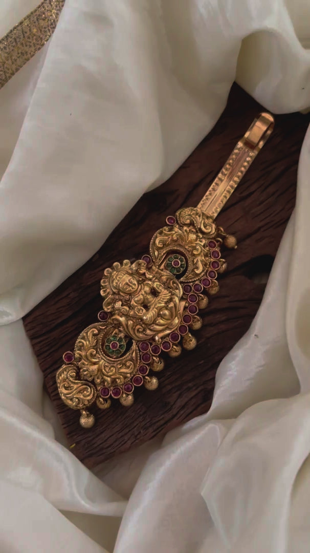 Premium Gold Look Alike Hair clip - Lakshmi -G11289