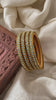 Dark Green Stone Silk Thread Kundan Bangle-Chand-G12279