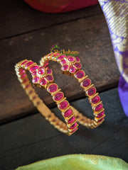 Festive Kemp Bangles -Red -G975