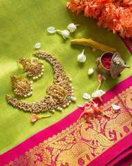 Golden Short Ram Laxman Neckpiece - G765