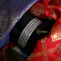 White American Diamond Square Bangles Set of 4 -G751