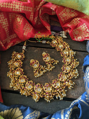 Traditional Guttapusalu Style Temple Neckpiece-G417