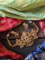 Unique Temple Lakshmi High Neck Choker -G165