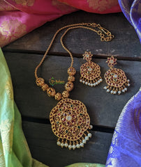 Precious Kemp Gold look alike Adigai - Red-Green-G524