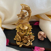 Gold Look Alike AD Stone Kumkum Box-Khumba-G6052