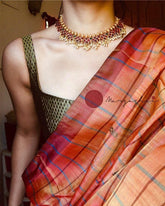 Red-Green Guttapusalu with Jhumkas-G716