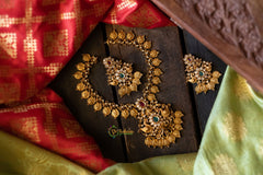 Coin chain unique pendant neckpiece-G659