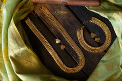 Lakshmi Kaasumala Haram or Choker -Temple Neckpiece -Long and Short-G657