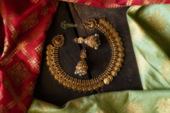Gold look alike traditional Coin neckpiece-G654