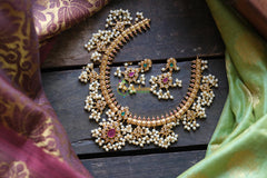 Short traditionl Guttapusalu with earrings-G739