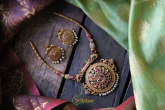 Unique Adigai style choker with earrings-G240