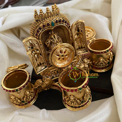 Temple Kumkum Box - 3 tier Kumkum Box-G3108