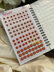 Cocktail Stone Sticker Bindi Book- Swasthik Long -BB112
