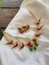 Premium AD Stone Lotus Hasli Choker-Parrot- Geen Bead -G7282