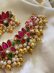 Exquisite Jadau Kundan Lotus High Neck Choker -J282