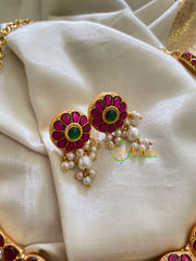 Premium Jadau Kundan Hasli Choker-Floral-J283