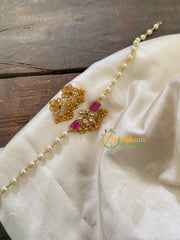 AD Stone Pearl High Neck Choker -G7287