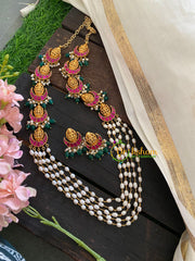 Layered Pearl Malai with Lakshmi Mugappu-J302